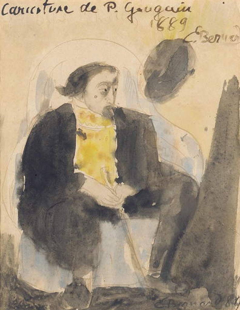 Detail of Caricature of Paul Gauguin, 1889 by Emile Bernard
