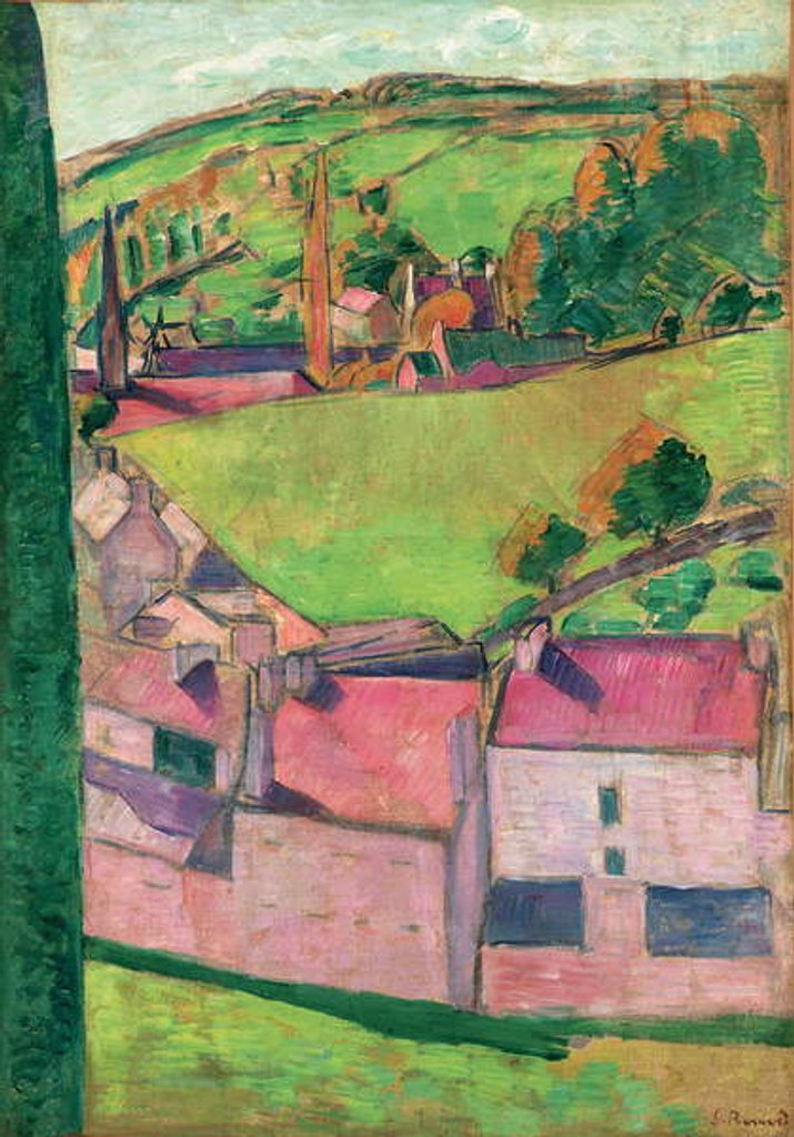 Detail of View of Pont-Aven, 1888 by Emile Bernard