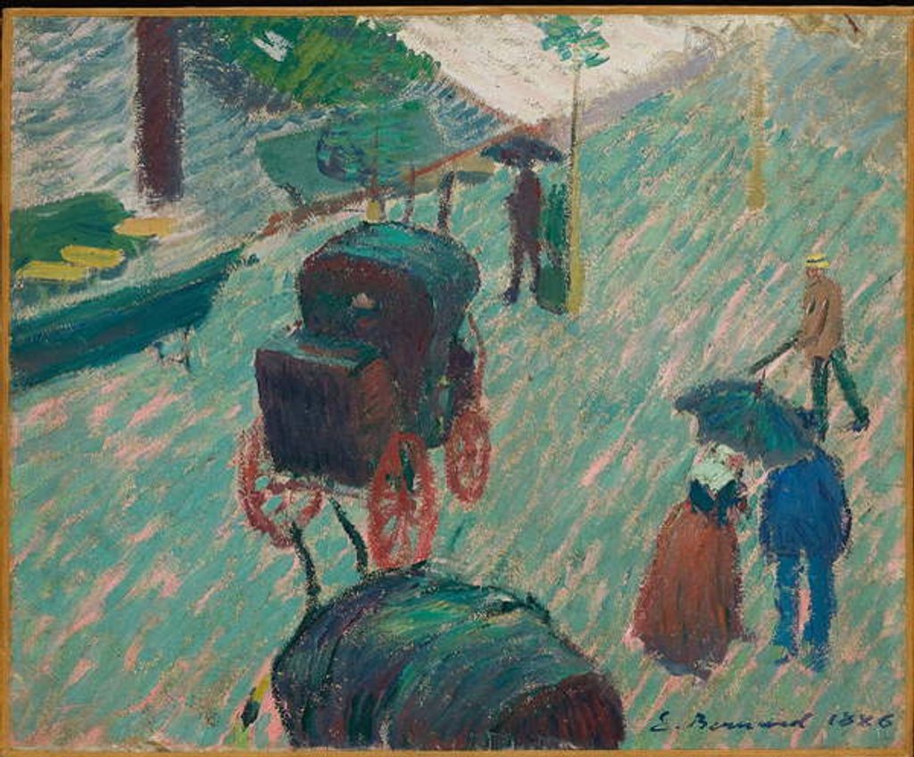 Detail of The Public Garden, Mayenne, 1886 by Emile Bernard