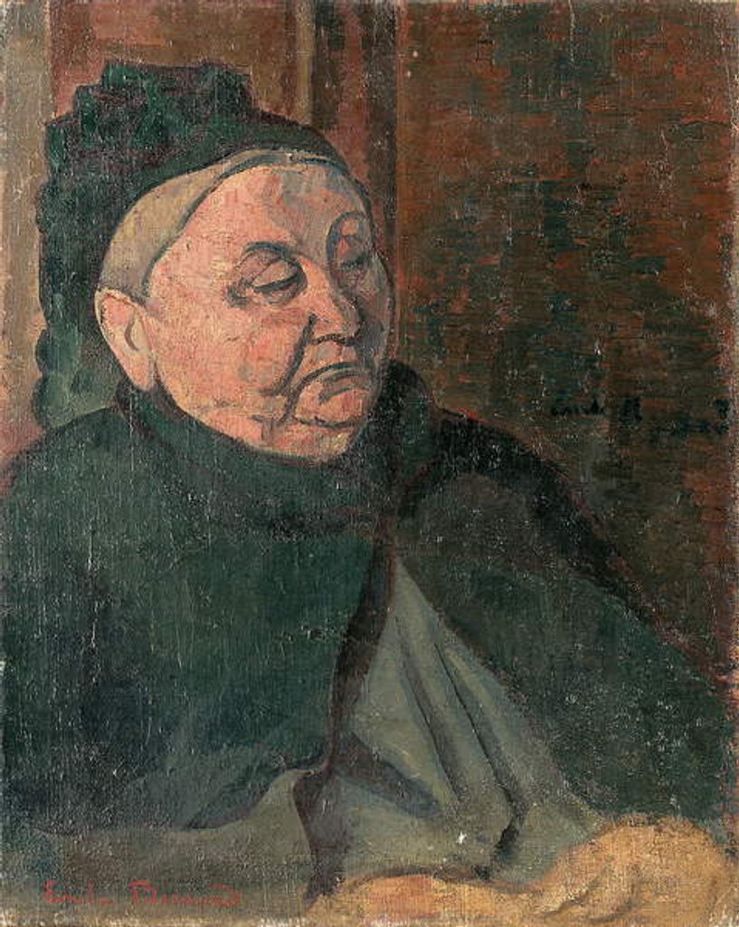 Detail of Portrait of the artist's grandmother, 1887 by Emile Bernard
