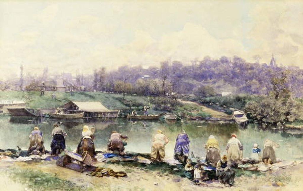 Detail of The Washerwomen by Martin Rico y Ortega