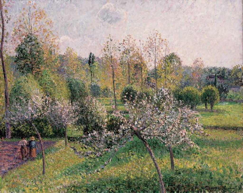 Detail of Apple Trees in Blossom, Eragny, 1895 by Camille Pissarro