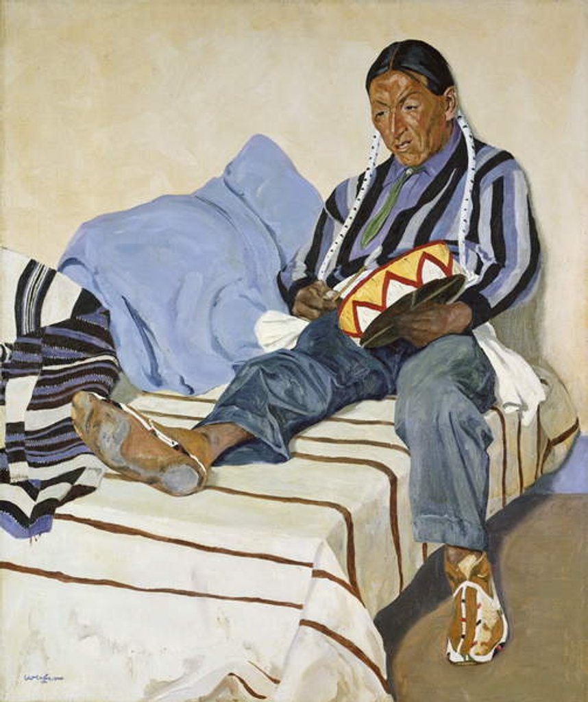 Detail of A Singing Indian by Walter Ufer