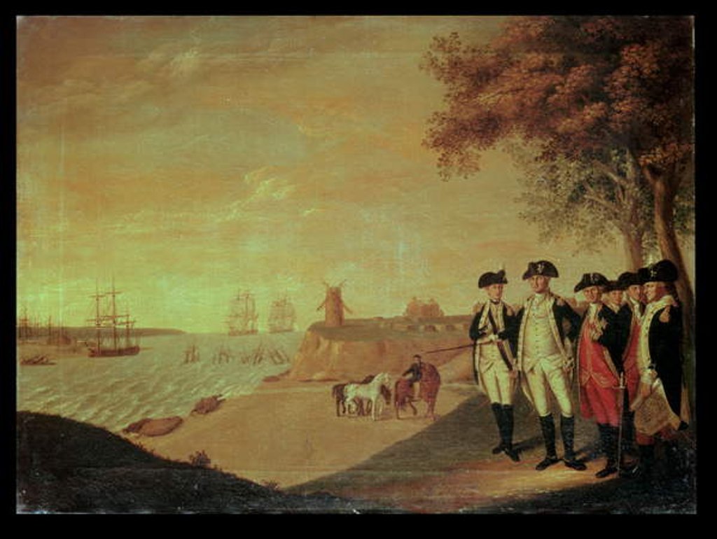 Detail of Washington and Generals at Yorktown by James the Elder Peale