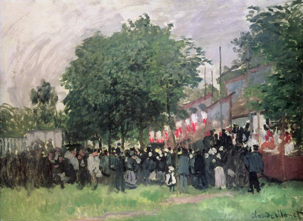 Detail of The Fourteenth of July by Claude Monet