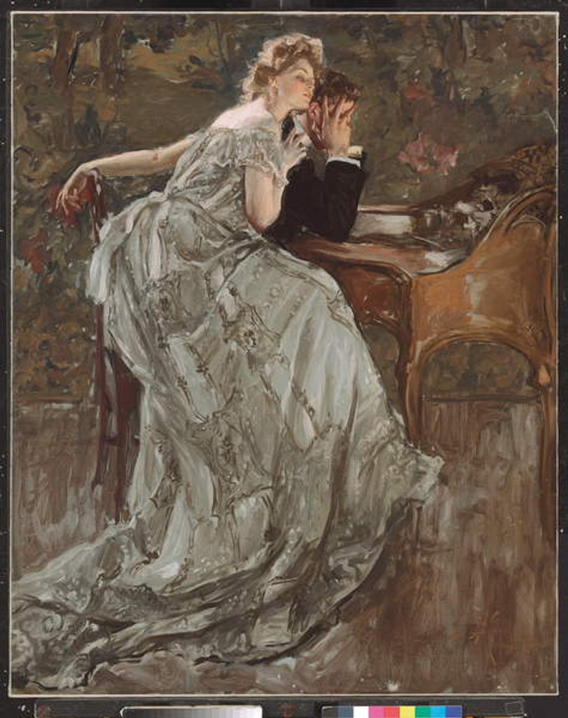 Detail of Where Did I Put the Tickets?, 1906 by Albert Beck Wenzell