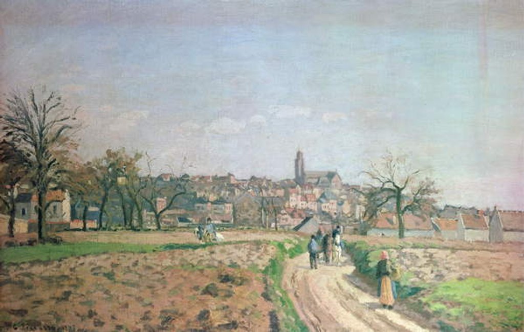 Detail of View of Pontoise, 1873 by Camille Pissarro