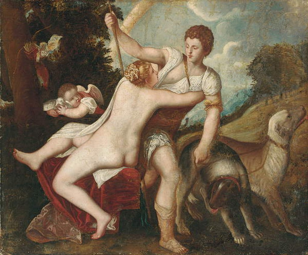 Detail of Venus and Adonis by Titian
