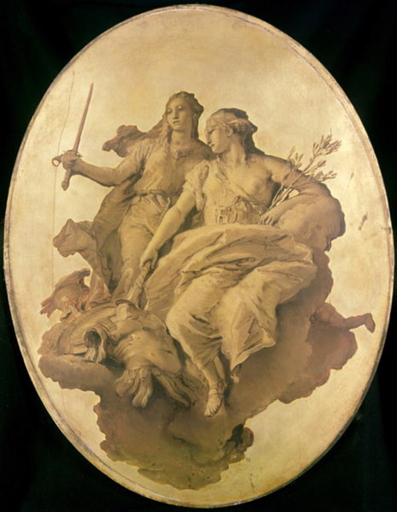 Detail of Allegory of Peace and Justice by Giovanni Battista Tiepolo