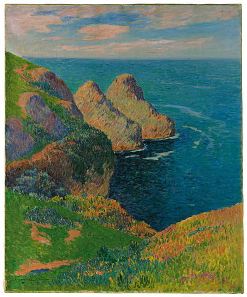 Detail of Les falaises au bord de la mer, 1895 by Henry Moret