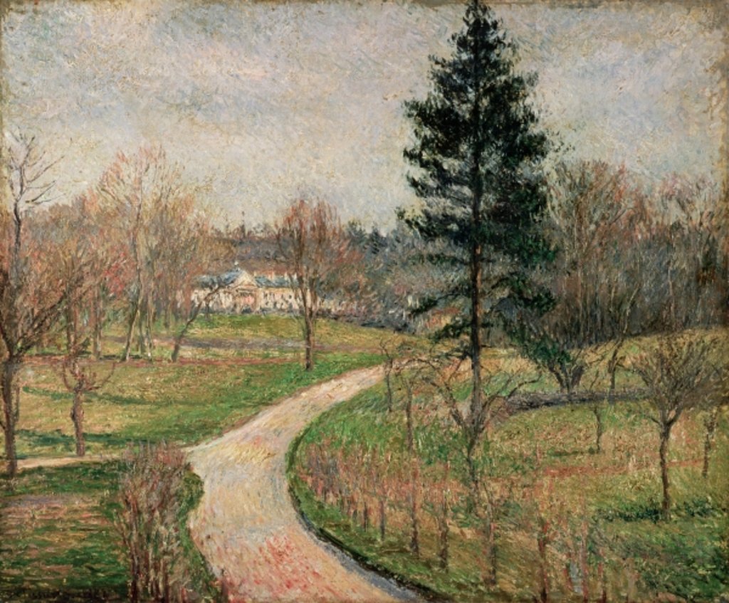 Detail of The Chateau at Busagny, Osny, 1884 by Camille Pissarro