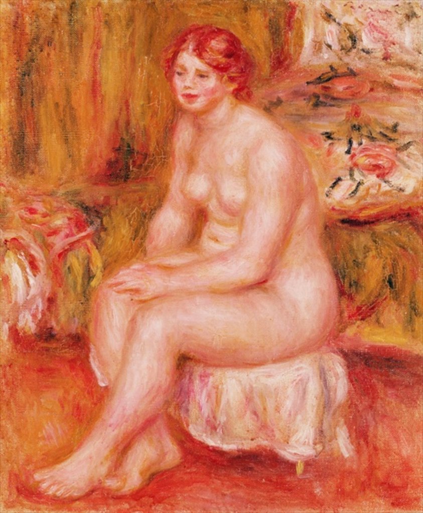 Detail of Bather by Pierre Auguste Renoir