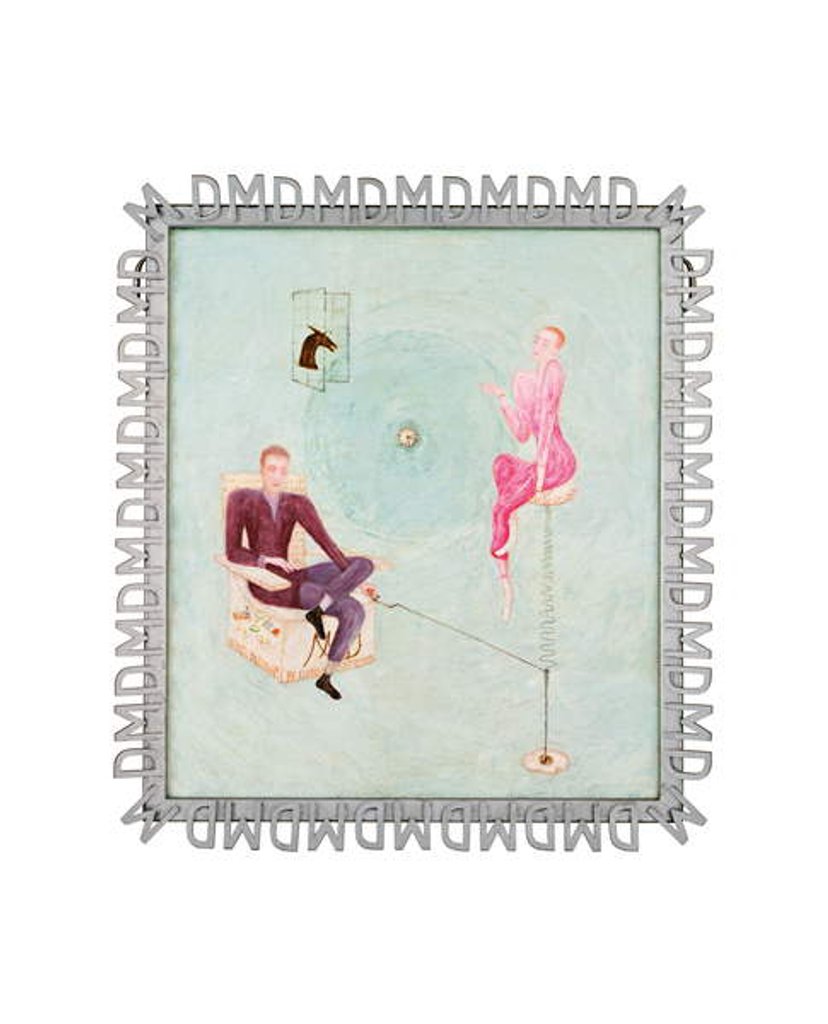 Detail of Portrait of Marcel Duchamp and Rose Sélavy by Florine Stettheimer