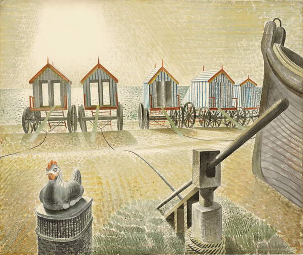 Detail of Aldeburgh Bathing Machines, 1938 by Eric Ravilious