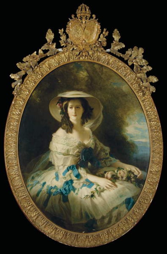 Detail of Portrait of Empress Eugenie by Franz Xaver Winterhalter