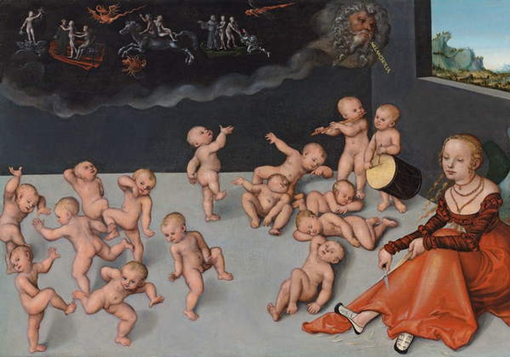 Detail of Melancholia by Lucas the Elder Cranach