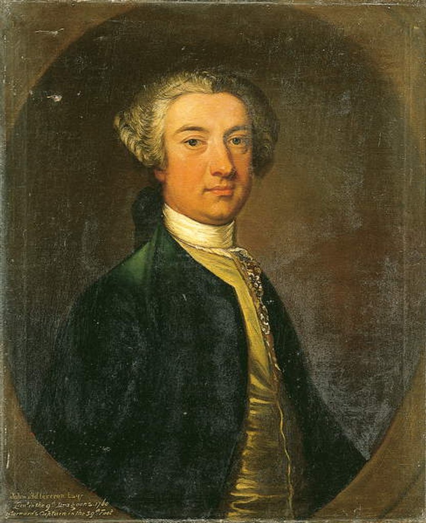 Detail of Portrait of John Adlercron Esq. by Joseph Highmore