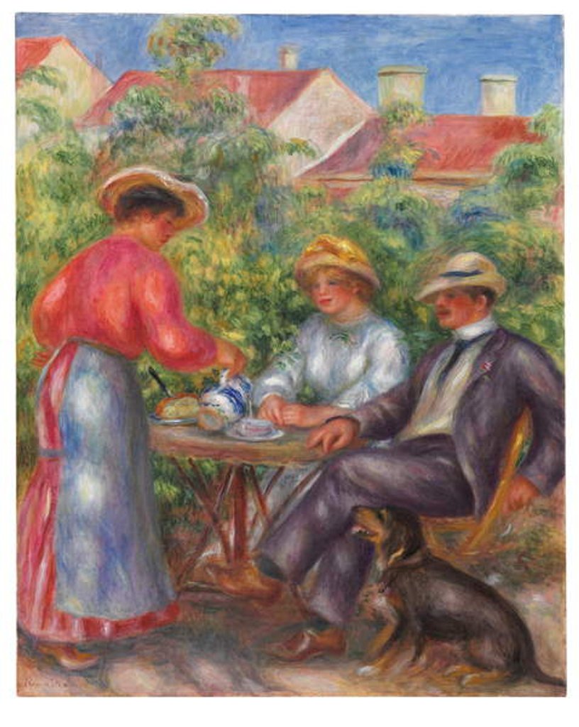 Detail of The Cup of Tea, or The Garden, c.1906-07 by Pierre Auguste Renoir