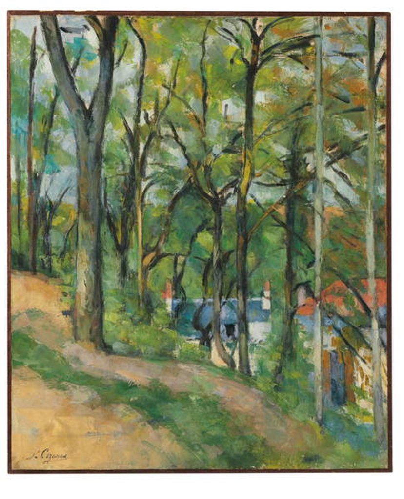Detail of La côte Saint-Denis à Pontoise, c.1877 by Paul Cezanne