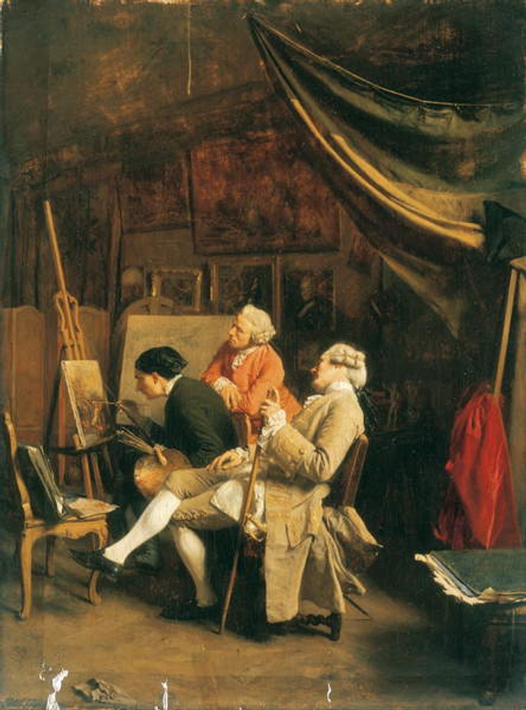 Detail of The Amateur Painters by Jean-Louis Ernest Meissonier