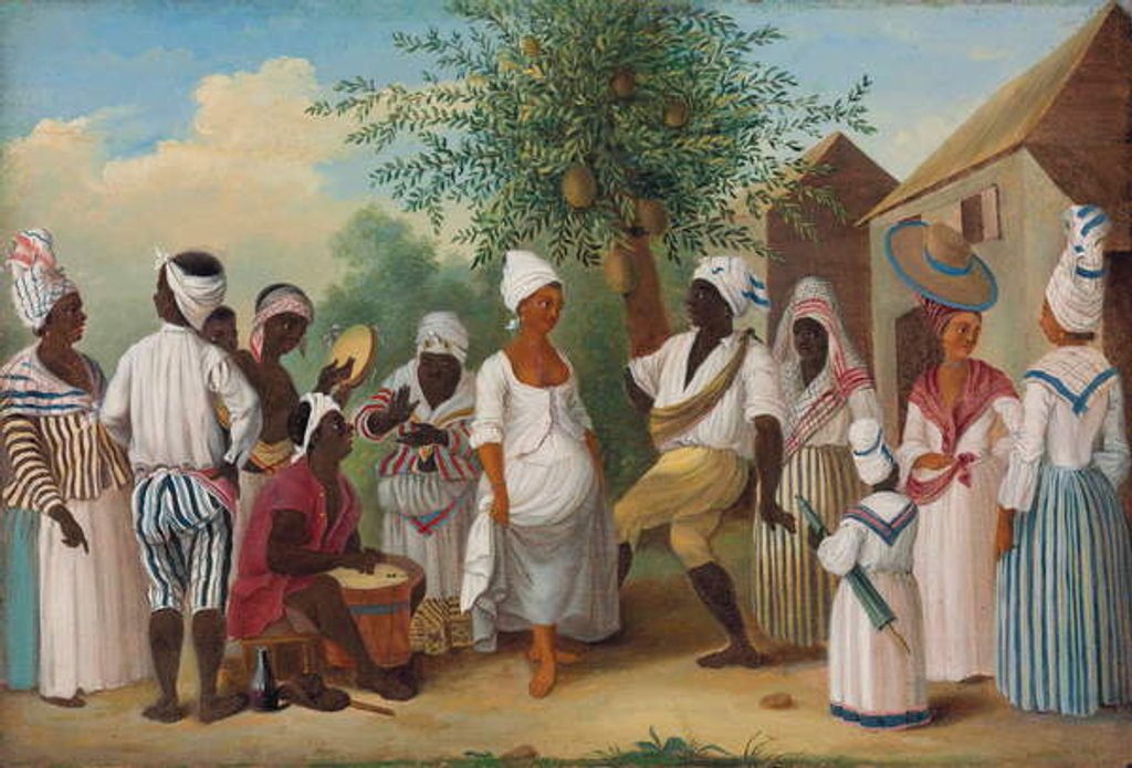 Detail of Black people dancing in the Island of Dominica by Agostino Brunias