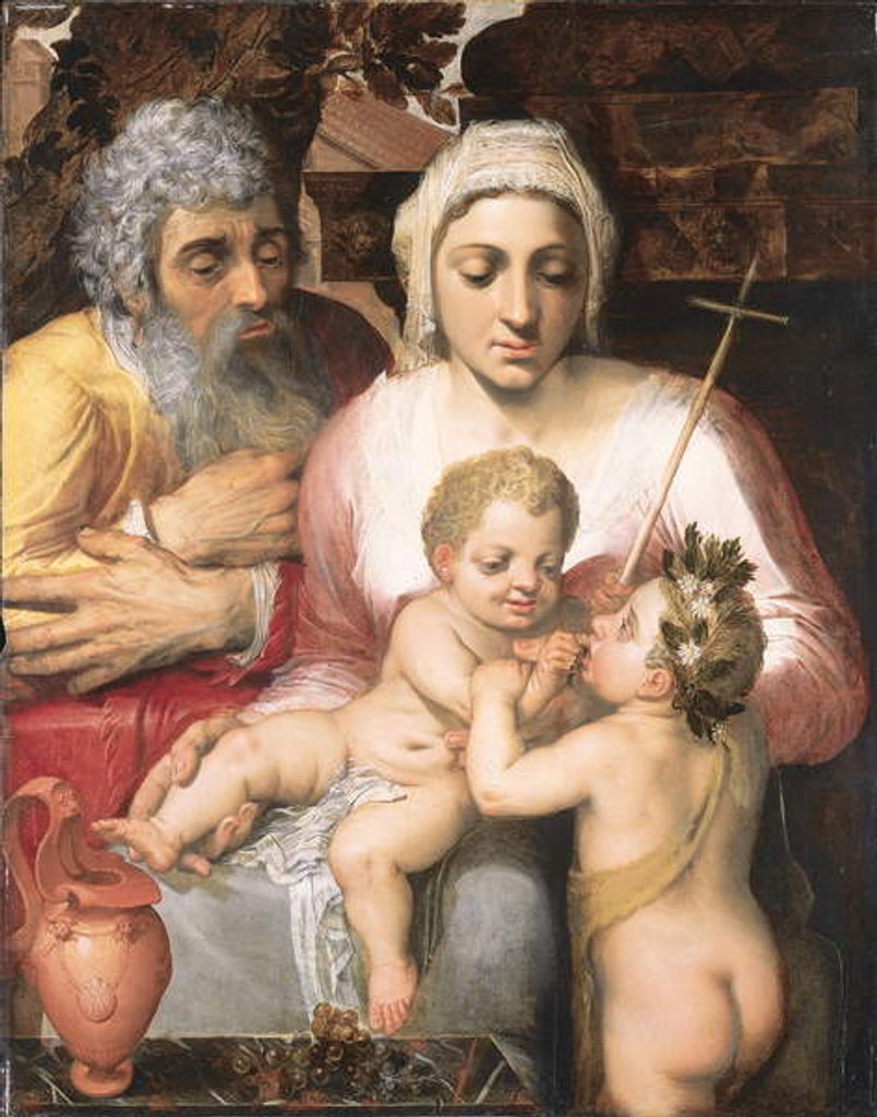 Detail of The Holy Family with Saint John the Baptist, 1546 by Frans Floris