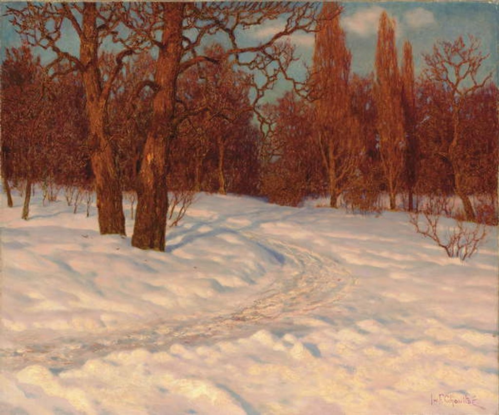 Detail of Winter Landscape at Dusk by Ivan Fedorovich Choultse