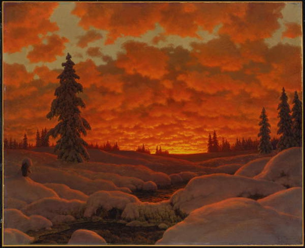 Detail of Winter Landscape by Ivan Fedorovich Choultse