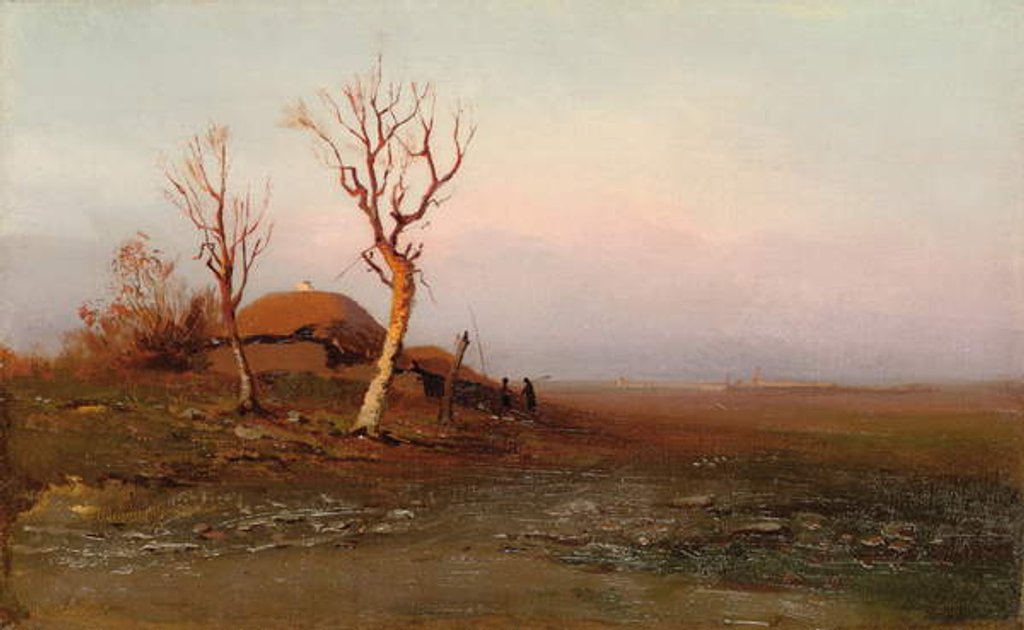 Detail of Early evening by Arkhip Ivanovich Kuindzhi