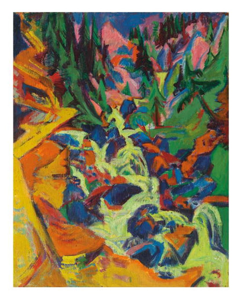 Detail of The Waterfall, 1919 by Ernst Ludwig Kirchner