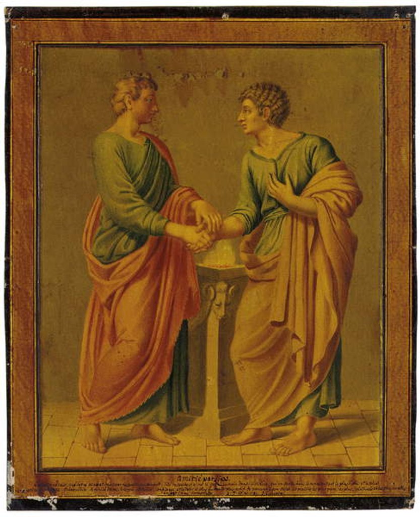 Detail of An Allegory of Friendship, 1789 by Johann Heinrich Lips