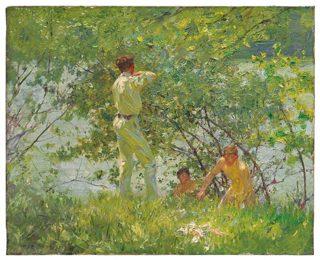 Detail of Leafy June, 1909 by Henry Scott Tuke