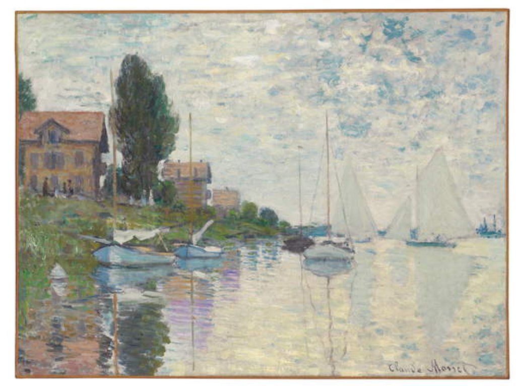 Detail of Au Petit-Gennevilliers, 1874 by Claude Monet