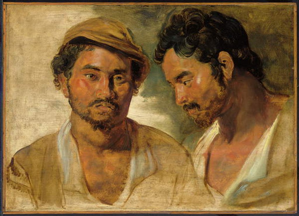 Detail of Two studies of a man, head and shoulders by Peter Paul Rubens