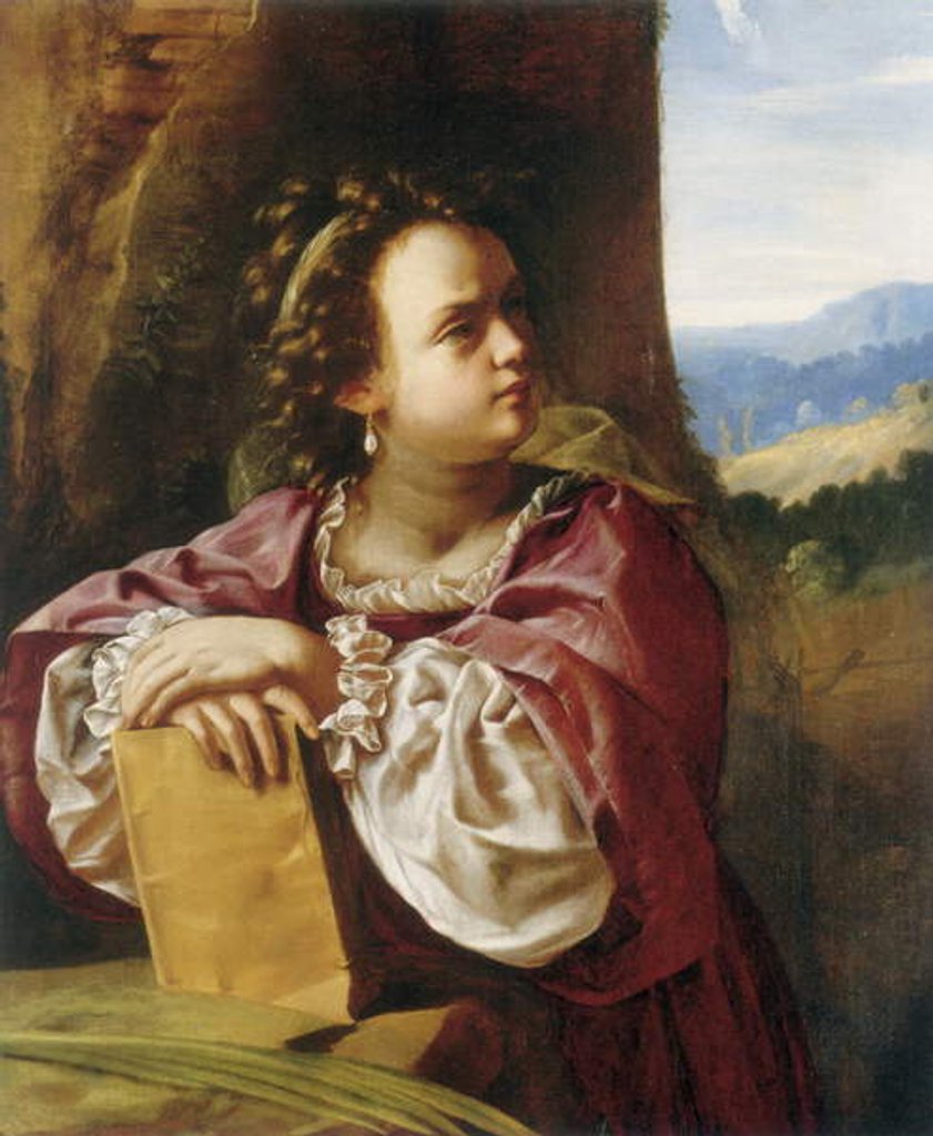 Detail of Saint Catherine of Alexandria by Artemisia Gentileschi