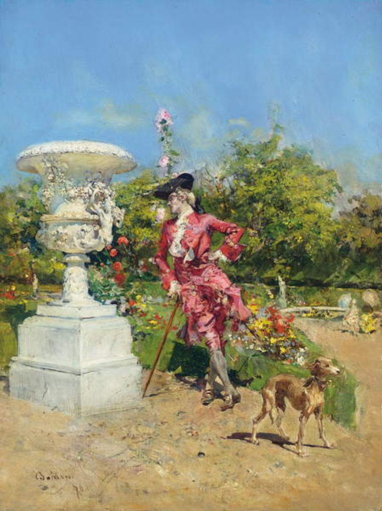 Detail of Il Marchesino à Versailles, 1876 by Giovanni Boldini