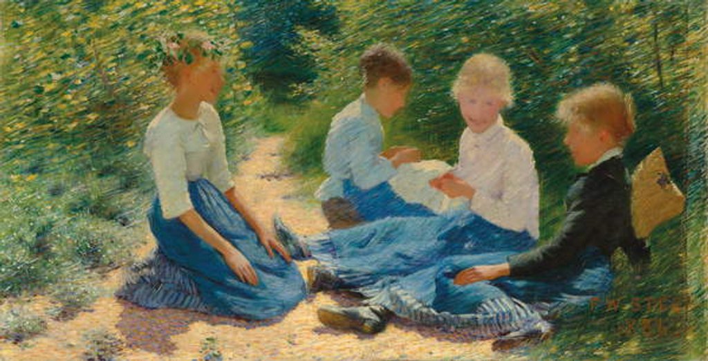 Detail of Chatterboxes, 1886 by Philip Wilson Steer