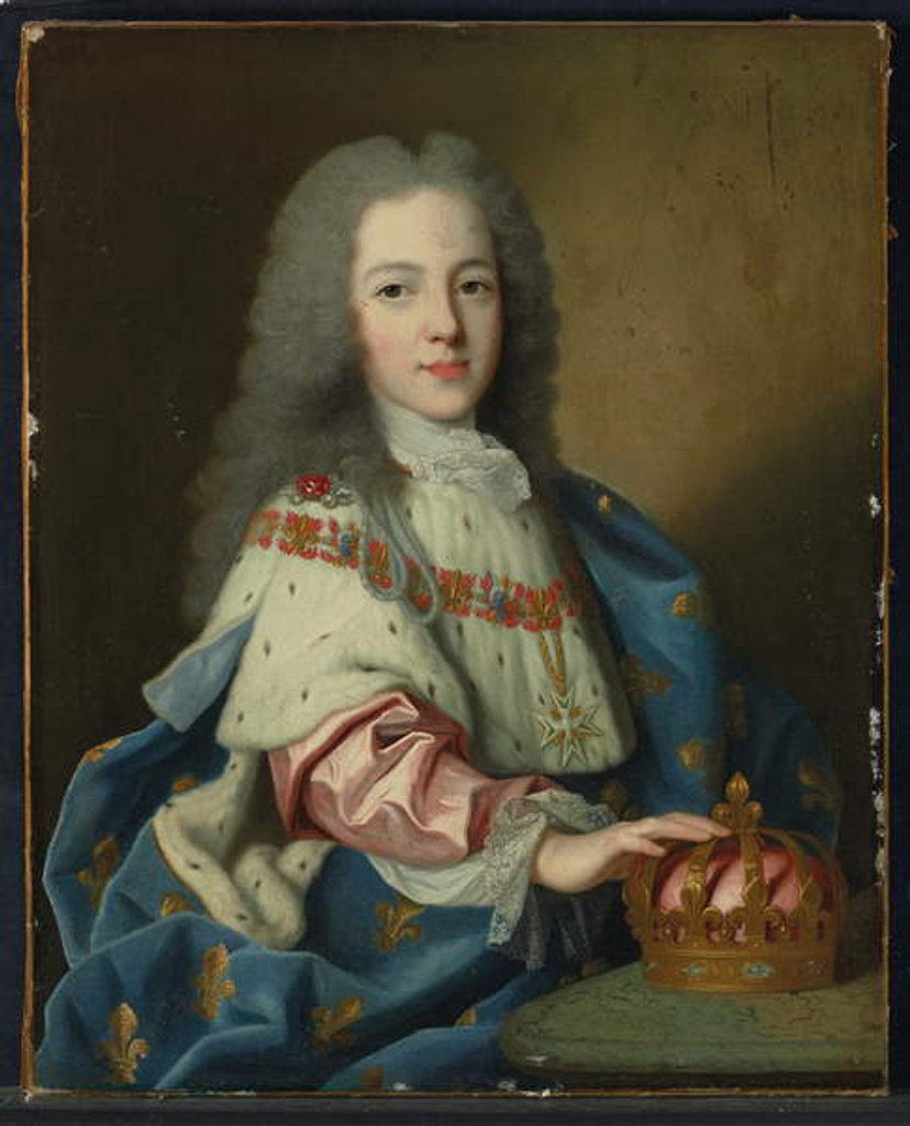 Detail of Portrait of Louis XV as a child, c.1720 by French School