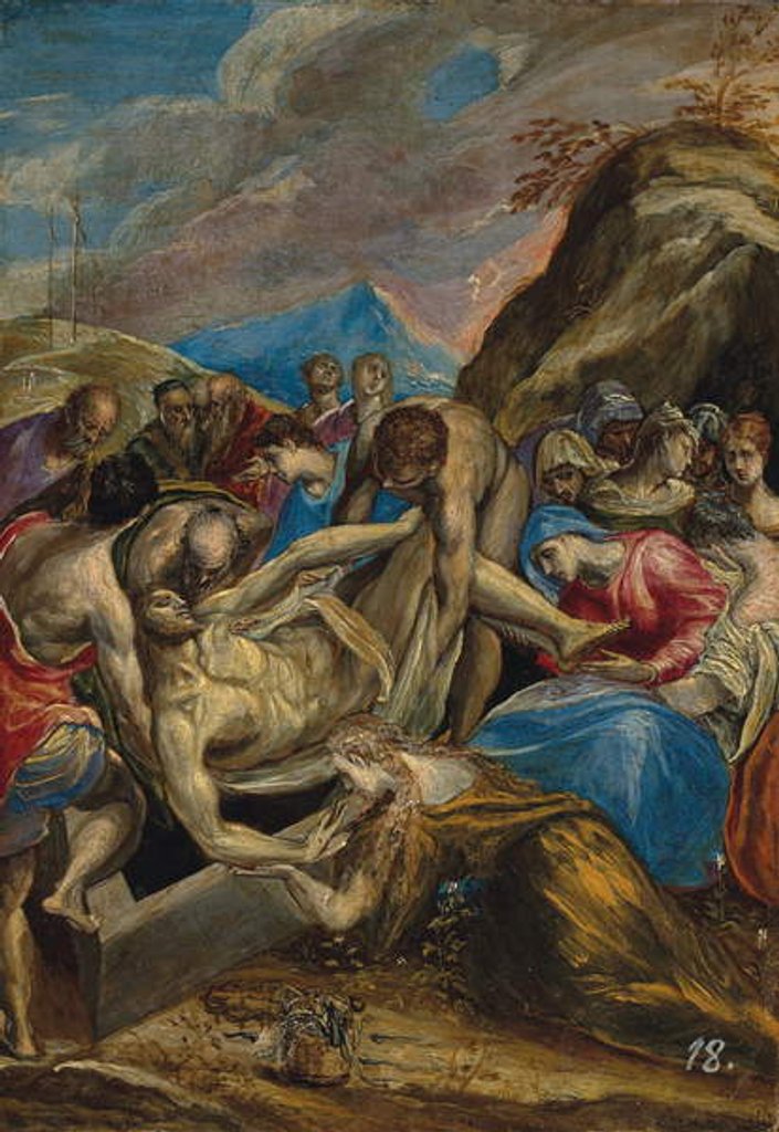 Detail of The Entombment of Christ by El (1541-1614) Greco