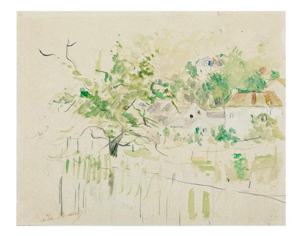 Detail of Bougival, 1884 by Berthe Morisot