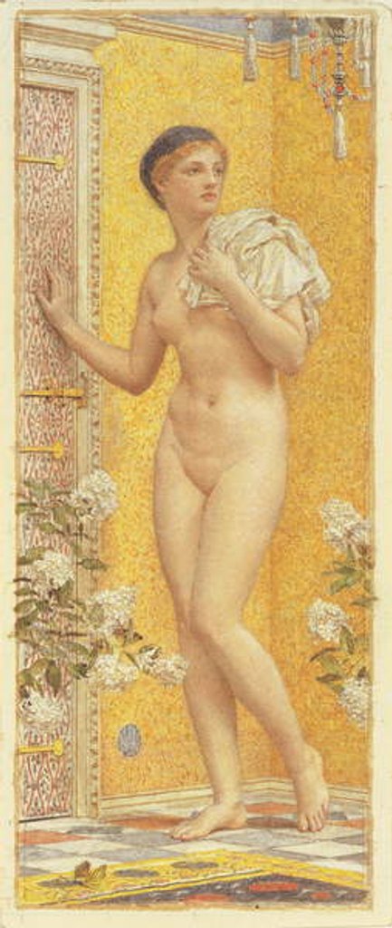 Detail of A Yellow Room by Albert Joseph Moore