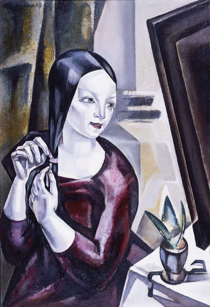 Detail of Woman before a mirror, 1922 by Maria Blanchard