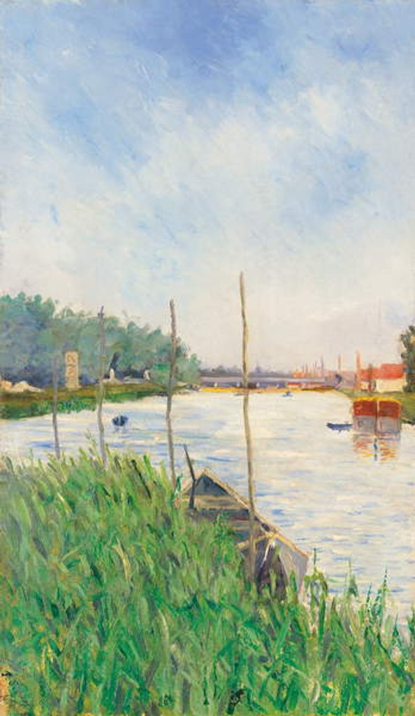 Detail of Asnières, 1882 by Paul Signac