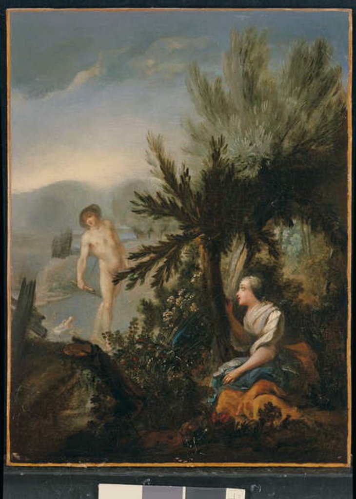 Detail of Le Cas de Conscience by Gabriel de Saint-Aubin