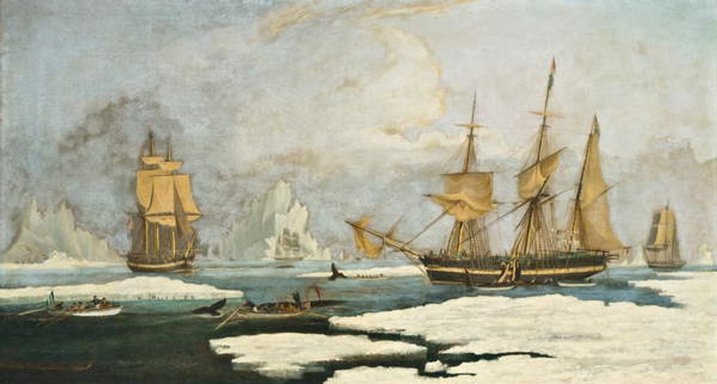 Detail of The Northern Whale Fishery by William John Huggins