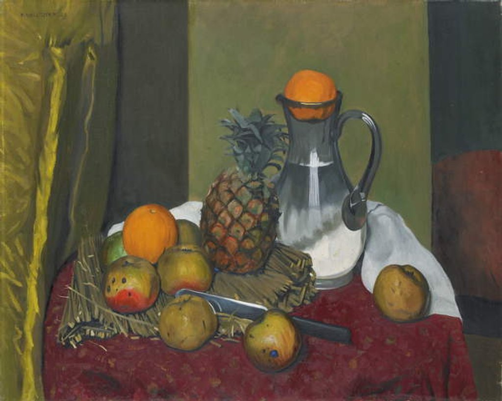 Detail of Apples and a pineapple, 1923 by Felix Edouard Vallotton