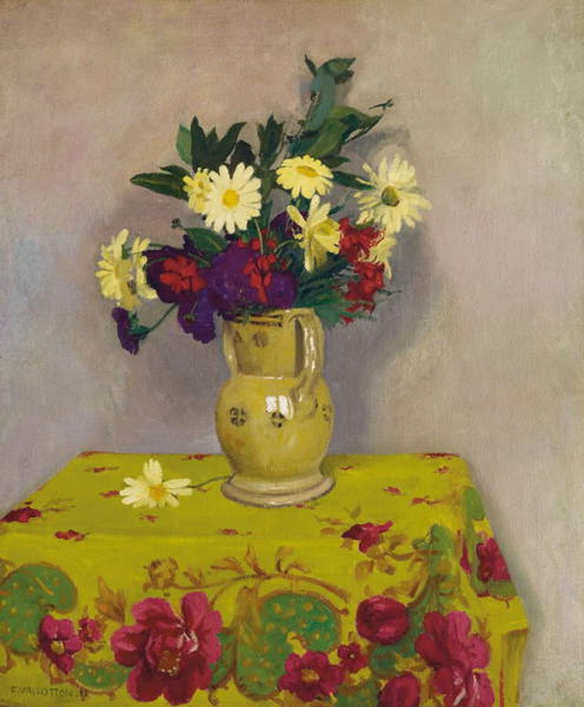 Detail of Yellow daisies and various flowers, 1911 by Felix Edouard Vallotton