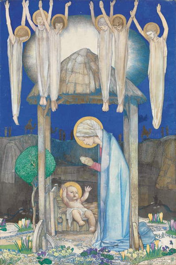 Detail of The Nativity by Edward Reginald Frampton
