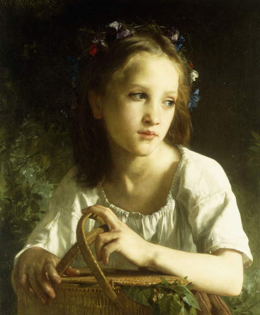 Detail of La Petite Ophelie, 1875 by William-Adolphe Bouguereau
