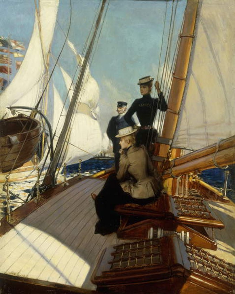 Detail of An Afternoon at Sea by Albert Lynch